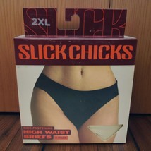 SLICK CHICKS Adaptive High Cut Brief Panty Beige 2XL Side Fastening 2 Pack - $272.93 MXN
