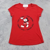 Disney Shirt Kids L 11 to 13 Red Mickey Mouse Print Short Sleeve Graphic Tee - £15.55 GBP