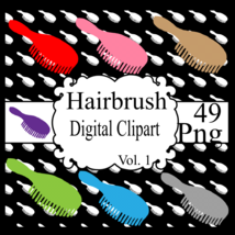 Hairbrush Digital Clipart Vol. 1 - £0.97 GBP