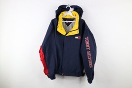 Vtg 90s Tommy Hilfiger Mens Large Spell Out Ripstop Hooded Windbreaker Jacket - £119.62 GBP