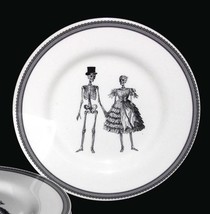 Royal Stafford Full-Body Skeleton Bride Groom 8-1/2&quot; Salad Plates NEW En... - £12.75 GBP