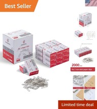 2000 Non-Skid Medium Paper Clips - Perfect for Office, School &amp; Creative... - $812.66 MXN