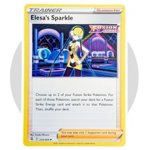 Fusion Strike Pokemon Card (C83): Elesa&#39;s Sparkle 233/264 - £2.28 GBP