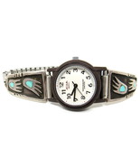 Bear Claw Turquoise Watch Band Sterling Silver Expansion Band Original A... - £63.94 GBP