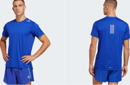 Adidas Mens Designed 4 Running Tee Gym T-Shirt Moisture Wick XL Lucid Blue NWT - £14.53 GBP