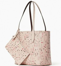 Kate Spade Twinkle Reversible Leather Tote Pale Pink Pouch Purple K4743 NWT FS - £93.86 GBP