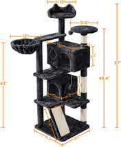 Multi-Level Cat Tree for Indoor Cats Cat Tree Tower for Large Cats with Sisal-Co - £69.82 GBP
