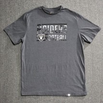 Majestic Oakland Raiders Football Tshirt Mens Size Large 2018 NFL Gray Las Vegas - £7.83 GBP