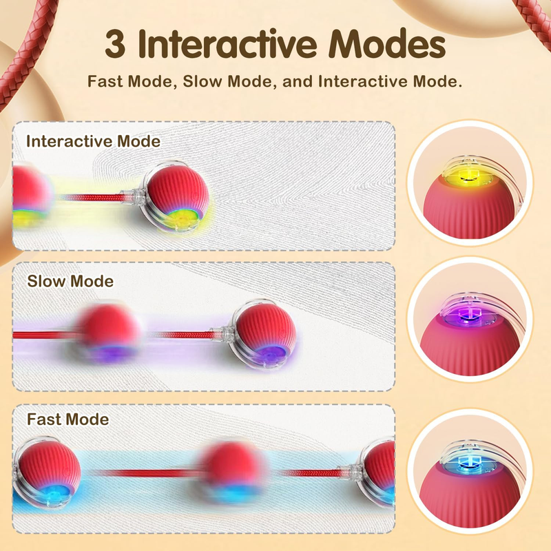 Interactive Rolling Cat Dog Ball Toy, 2025 New Automatic Interactive Cat Toys Se Item image 4