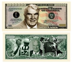 John Madden NFL Collectible Print 5 Pack 1 Million Dollar Bills Novelty Notes - £5.27 GBP