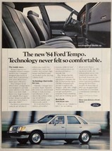 1983 Print Ad The 1984 Ford 4-Door Tempo Best Built American Cars Technology - $17.65