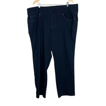Jag Jeans Womens 22W Blue Denim Pull On Pants Straight Leg Stretch Dark ... - £23.87 GBP