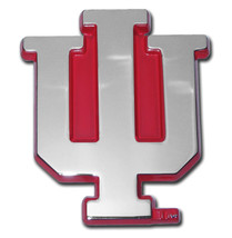 Iu Indiana University 3&quot; Usa Made Car Chrome Emblem Medallion - £23.97 GBP