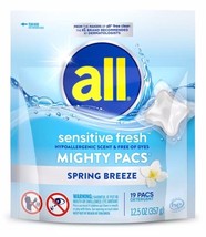 all Mighty Pacs Laundry Detergent Pods, Sensitive Fresh, Spring Breeze, ... - $216.84 MXN all Mighty Pacs Laundry Detergent Pods, Sensitive Fresh, Spring Breeze, ... - $216.84 MXN