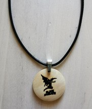 Handmade Wood Black Sabbath Pendant Necklace Medallion +Gift(black leather cord) - £10.35 GBP