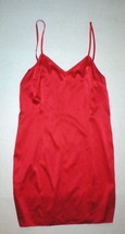 New Designer Worth New York Silk Red Chemise Night Gown 4 Womens Babydol... - £308.96 GBP