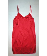 New Designer Worth New York Silk Red Chemise Night Gown 4 Womens Babydol... - £312.58 GBP