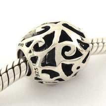 Authentic Chamilia Hollow Filigree Charm Sterling Silver, Ga-122 New - $22.79