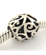 Authentic Chamilia Hollow Filigree Charm Sterling Silver, Ga-122 New - $419.10 MXN