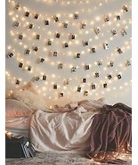 Photo Clip String Lights Fairy Lights-Dorm Bedroom Wall Decor Wedding De... - £14.87 GBP