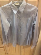 LIZ CLAIBORNE WOMENS LIGHT BLUE LONGSLEEVE TOP - SIZE 6 - FREE SHIPPING - $21.39