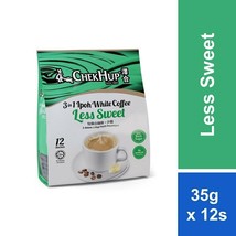 Chek Hup 3 In 1 Ipoh White Coffee Less Sweet  -  24 Satchet x 35gm - £30.71 GBP