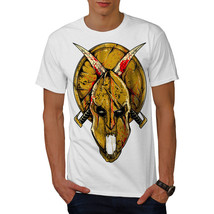 Wellcoda Gladiator Face Fantasy Mens T-shirt, Hero Graphic Design Printed Tee - £16.86 GBP+