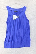 Spense Womens Camisole Tanktop Embellished Blue Draped Size L NWT - £9.49 GBP