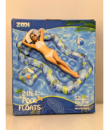 Zooi Inflatable 2 in 1 Pool Floats 75&quot; x 35.5&quot;  Adult Size Tanning Pool ... - $22.54 CAD