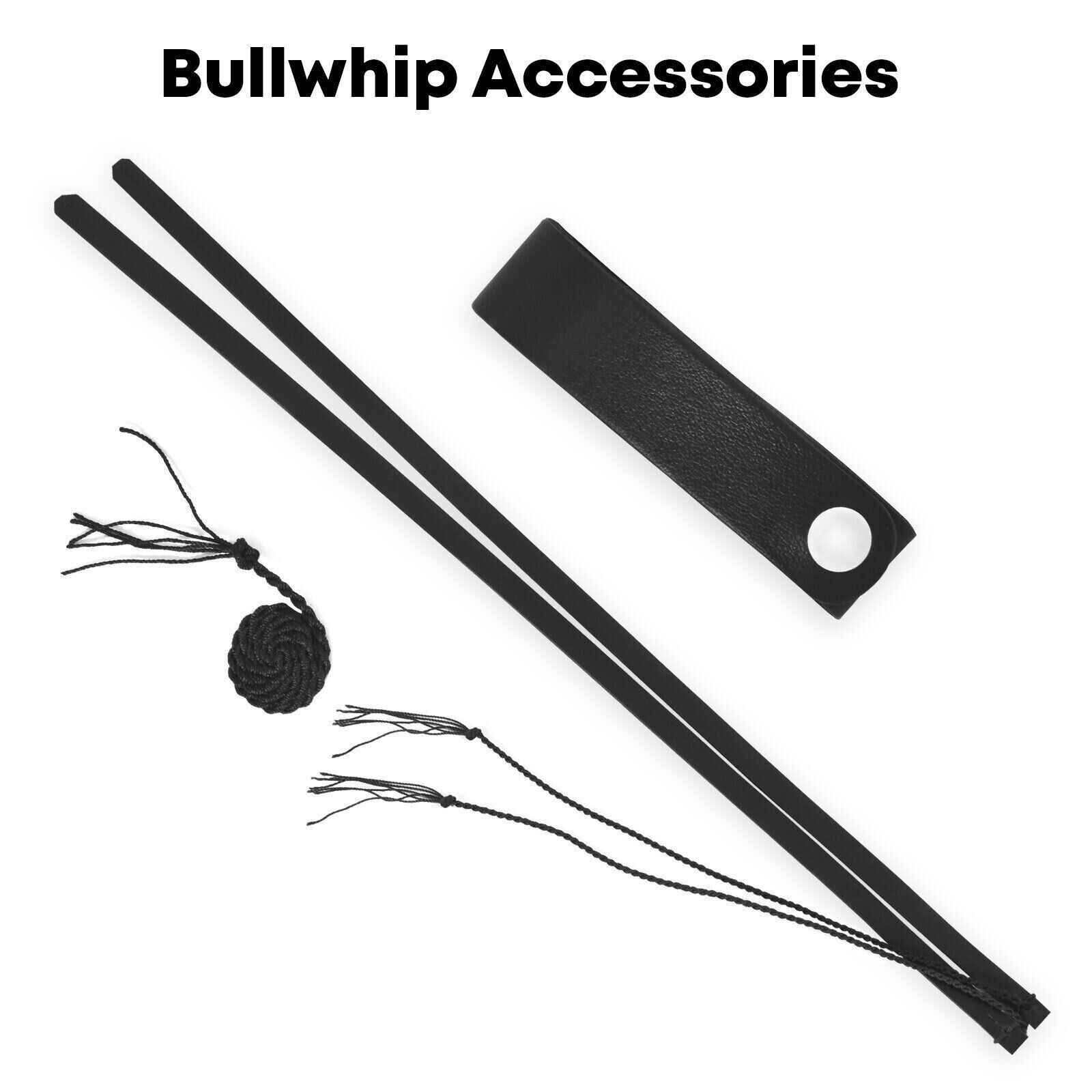 Cowhide Leather Holster Bullwhip Holder, Black Cracker and Poppers Acces... - $14.72