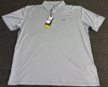 Callaway Men&#39;s Opti-Dri UPF Golf Polo Shirt Blue Striped XL X-Large NEW $68 - $39.54