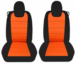 Fits 2010-2015 Chevy Camaro  Front set car seat covers    black and orange - £70.28 GBP