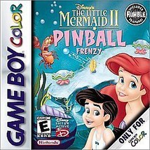 Little Mermaid II: Pinball Frenzy Game Boy Color Rumble Works with Battery Cover - £17.89 GBP