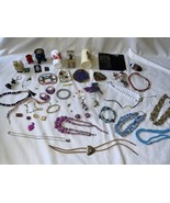 VINTAGE And Modern JUNK DRAWER LOT Jewelry Mugs Patches Ornaments Misc - £23.25 GBP