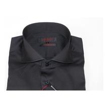 Men Shirt AXXESS Turkey Egyptian Cotton High Collar French Cuffs 224-05 Black image 7