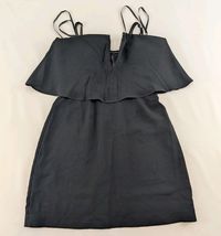 BCBGMAXAZRIA Kate Black Strapless Flounce Mini Dress Sz 2 LMQ68A67 - $36.82