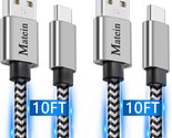 Usb C 3A Fast Charging Cable, 2 Pack 10Ft Extra Long Durable Braided Usb... - $18.99