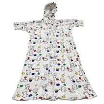 Baby Terry Cloth Hooded Robe Gownr White Bear Primary Balloon Carters Vt... - $24.75