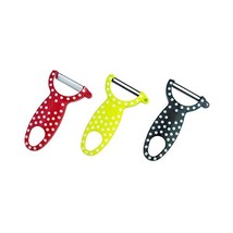 Kuhn Rikon Polka Dot Swiss Peeler, Set of 3, Red / Yellow / Black  - £19.03 GBP