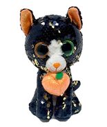 Halloween Ty Beanie BOOS 7&quot; Small Sequence PLUSH Black Cat Pumpkin Gold ... - $18.16