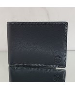 Valentina Wallet Black In Pell Leather Pebbled Finish Bifold Wallet Logo - $58.34