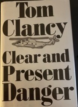 CLEAR AND PRESENT DANGER TOM CLANCY 1989 HARDCOVER DUST JACKET JACK RYAN - $14.80