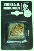 Judge Dredd Gold Pinback Metal Badge Replica 1984 2000 A.D. Miniatures S... - $29.87