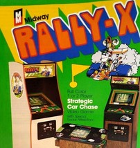 Rally X Arcade Flyer Original 1980 Retro Video Game Car Maze 8.5&quot; x 11&quot; Vintage - £20.54 GBP