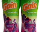 2X Gain Fireworks Moonlight Breeze In Wash Scent Booster 10 Oz. Each - £24.31 GBP