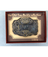   Oden Inc. Vintage  Belt Buckle Brass Tarnished Personalized Ray - $12.06 CAD