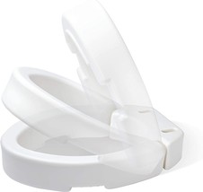 Carex Elongated Hinged Toilet Seat Riser, Adds 3.5 Inches Of, Raised Toilet Seat - £35.08 GBP