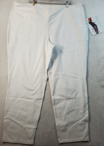 Women With Control Pants Women Size 3X White Stretch Slash Pockets Elastic Waist - £14.42 GBP