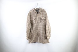 Vintage 90s Streetwear Mens XLT Faded Flannel Full Button Shirt Jacket P... - $59.35