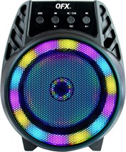 Qfx Bt-64 Tws Bluetooth Rechargeable Portable Speaker, Black, With 4&quot; Woofer Led - £25.56 GBP